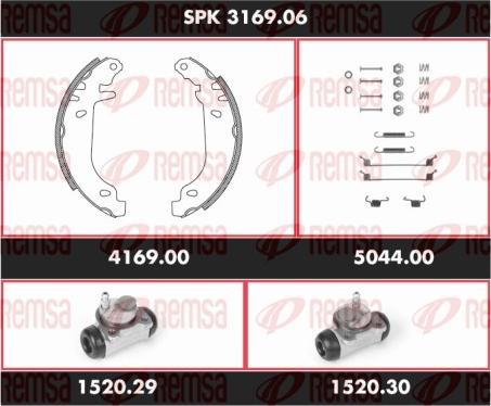 Remsa SPK 3169.06 - Комплект гальм, барабанний механізм autocars.com.ua