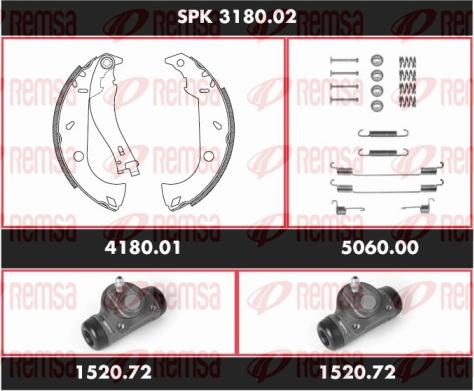 Remsa SPK 3180.02 - Комплект тормозных колодок, барабанные avtokuzovplus.com.ua