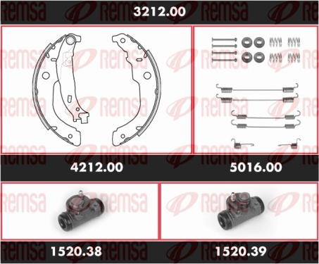 Remsa SPK 3212.00 - Комплект тормозных колодок, барабанные avtokuzovplus.com.ua