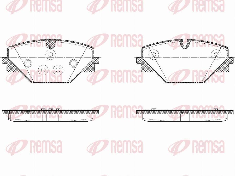 Remsa X2028.00 - Гальмівні колодки, дискові гальма autocars.com.ua