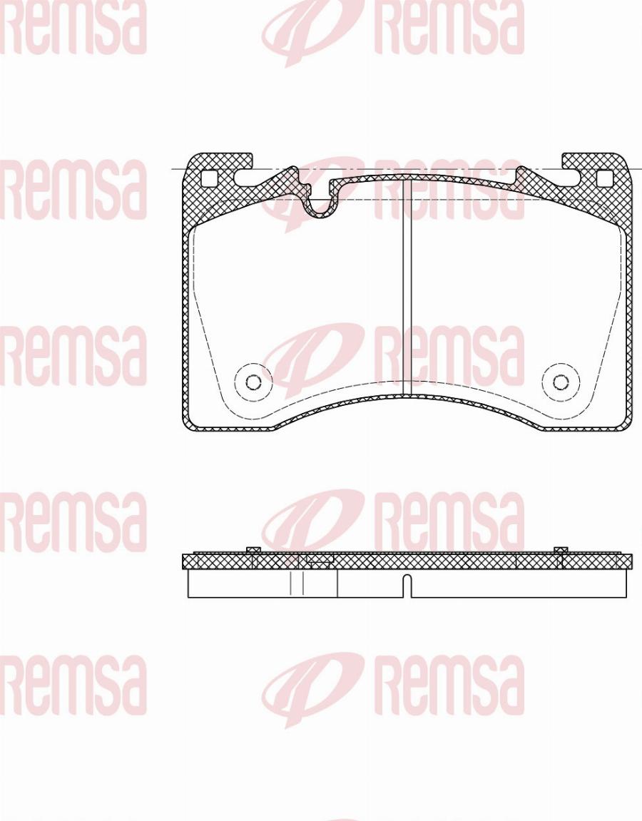 Remsa X2030.00 - Гальмівні колодки, дискові гальма autocars.com.ua