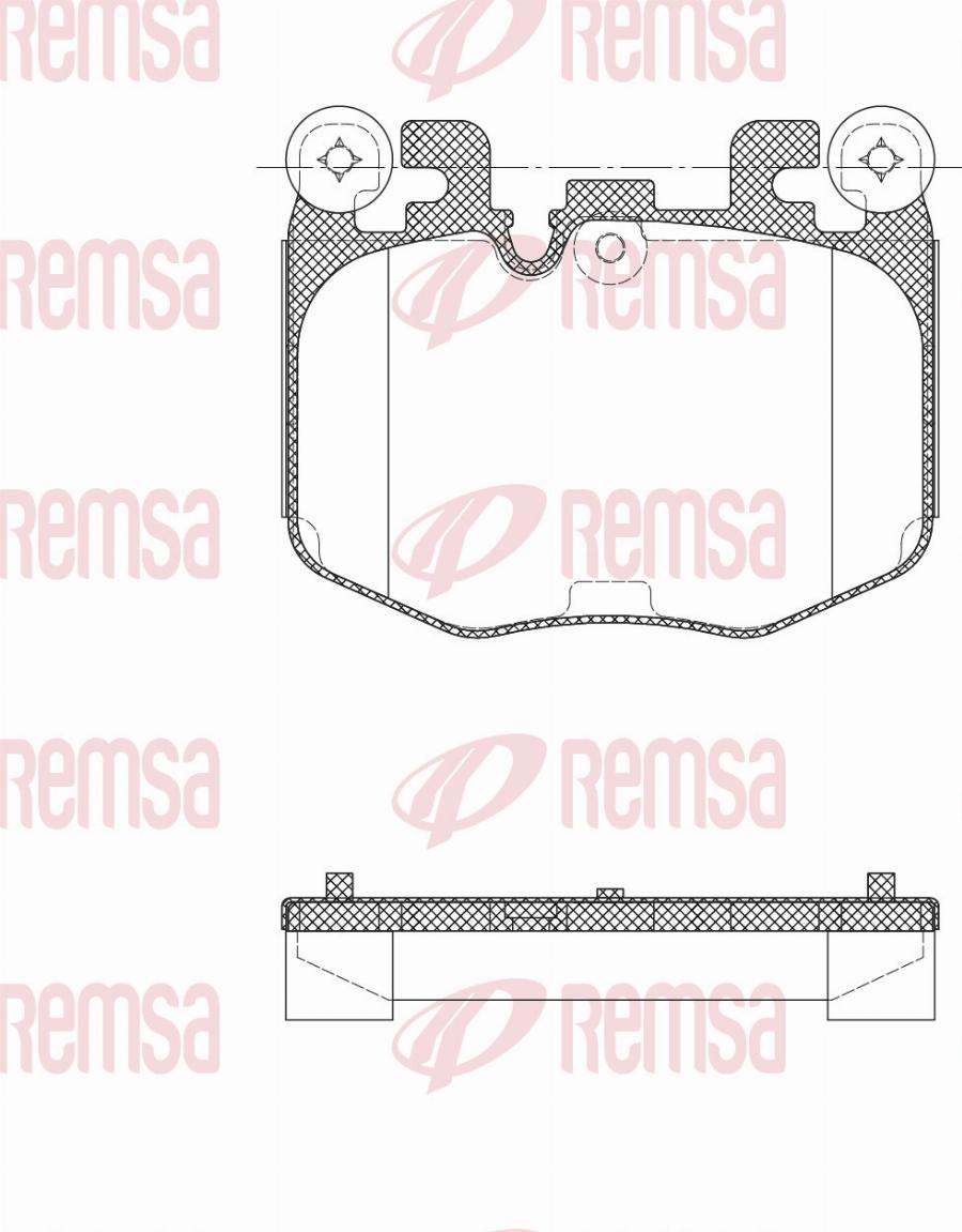 Remsa X2040.00 - Тормозные колодки, дисковые, комплект avtokuzovplus.com.ua