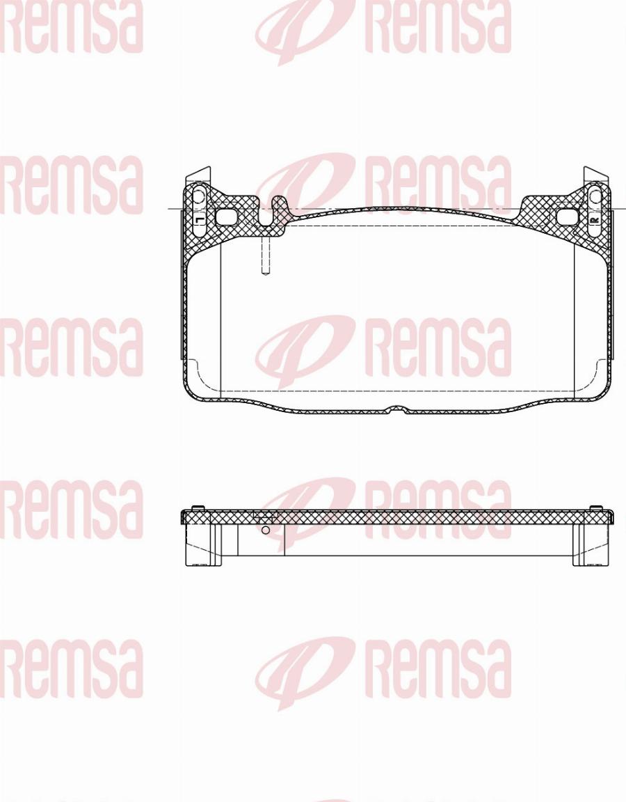 Remsa X2043.00 - Гальмівні колодки, дискові гальма autocars.com.ua