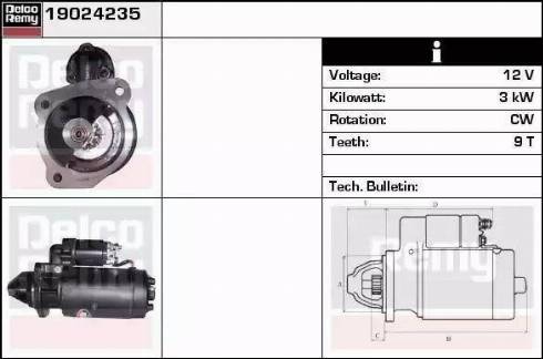 Remy 19024235 - Стартер autocars.com.ua