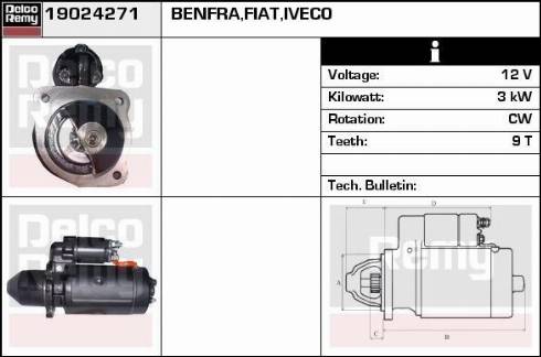 Remy 19024271 - Стартер autocars.com.ua