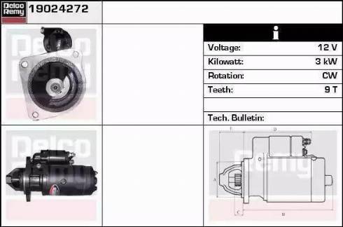 Remy 19024235 - Стартер autocars.com.ua