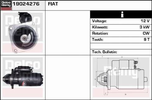 Remy 19024276 - Стартер autocars.com.ua