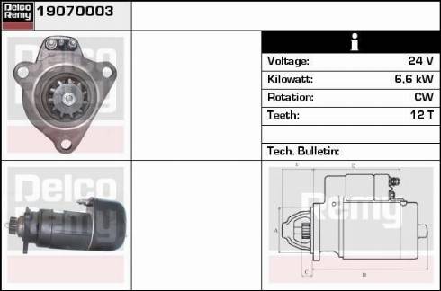 Remy 19070003 - Стартер autodnr.net