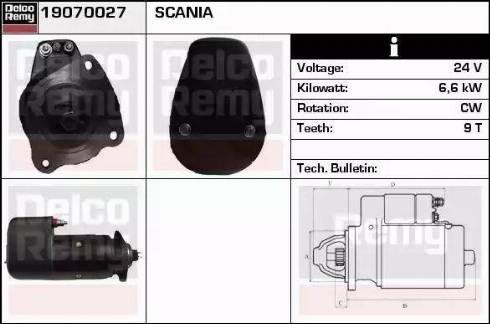 Remy 19070027 - Стартер autocars.com.ua