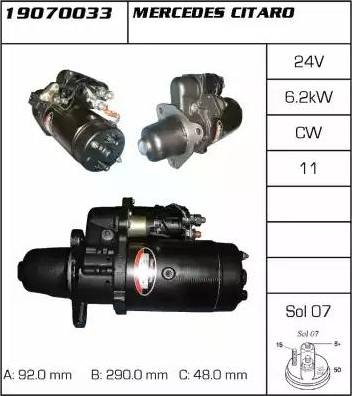 Remy 19070033 - Стартер autocars.com.ua