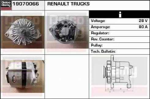 Remy 19070066 - Генератор autocars.com.ua