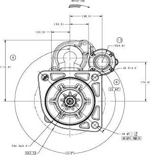 Remy 19080043 - Стартер autocars.com.ua