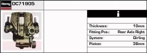 Remy DC71905 - Тормозной суппорт avtokuzovplus.com.ua
