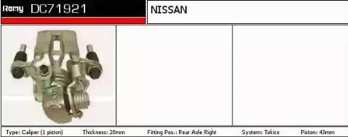 Remy DC71921 - Гальмівний супорт autocars.com.ua