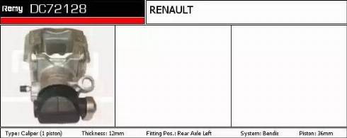 Remy DC72128 - Гальмівний супорт autocars.com.ua