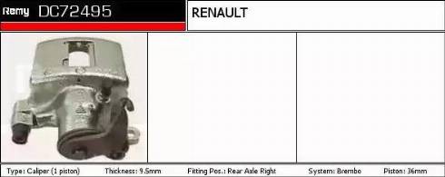 Remy DC72495 - Гальмівний супорт autocars.com.ua