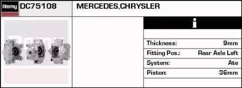 Remy DC75108 - Гальмівний супорт autocars.com.ua