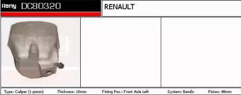 Remy DC80320 - Гальмівний супорт autocars.com.ua