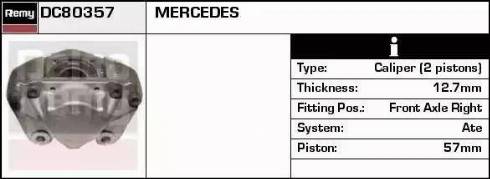 Remy DC80357 - Гальмівний супорт autocars.com.ua