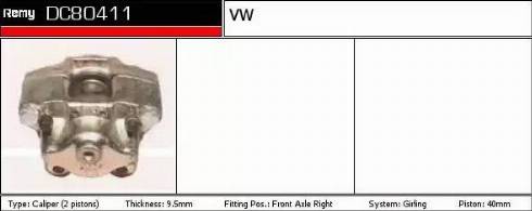 Remy DC80411 - Тормозной суппорт avtokuzovplus.com.ua