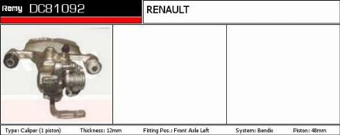 Remy DC81092 - Тормозной суппорт autodnr.net