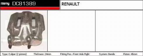 Remy DC81389 - Гальмівний супорт autocars.com.ua