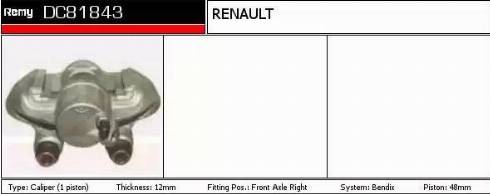 Remy DC81843 - Гальмівний супорт autocars.com.ua