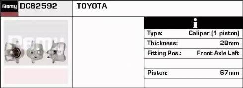 Remy DC82592 - Гальмівний супорт autocars.com.ua