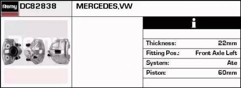 Remy DC82838 - Гальмівний супорт autocars.com.ua