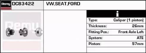 Remy DC83422 - Гальмівний супорт autocars.com.ua
