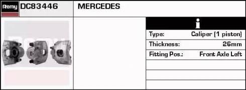 Remy DC83446 - Гальмівний супорт autocars.com.ua