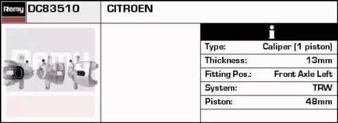 Remy DC83510 - Гальмівний супорт autocars.com.ua
