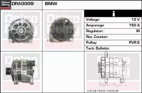 Remy DRA0009 - Генератор autocars.com.ua