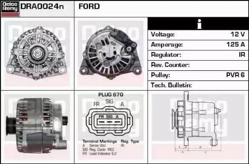 Remy DRA0024N - Генератор autocars.com.ua