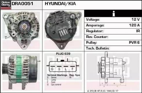 Remy DRA0051 - Генератор autocars.com.ua