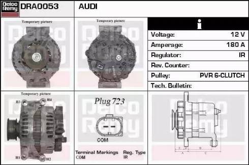 Remy DRA0053 - Генератор autocars.com.ua