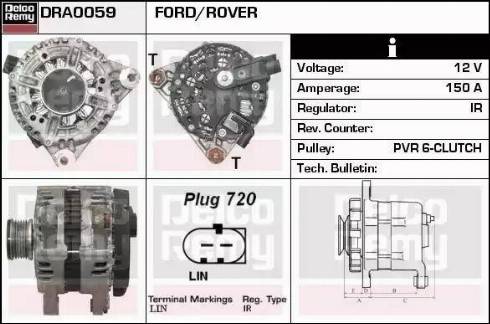 Remy DRA0059 - Генератор autocars.com.ua