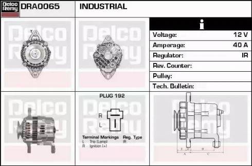 Remy DRA0065 - Генератор autocars.com.ua