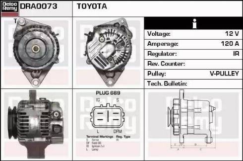 Remy DRA0073 - Генератор autocars.com.ua