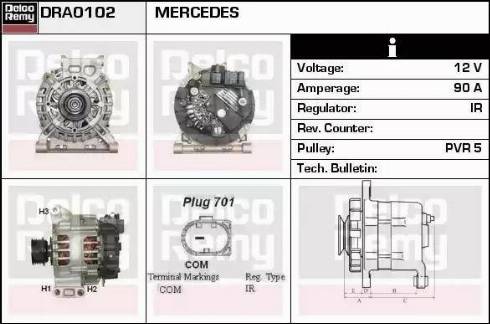 Remy DRA0102 - Генератор autocars.com.ua