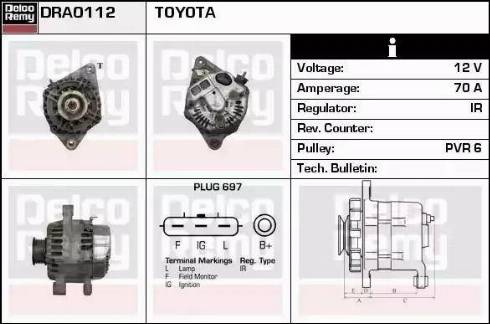 Remy DRA0112 - Генератор autocars.com.ua