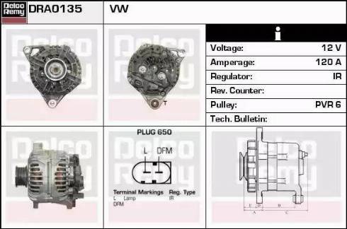 Remy DRA0135 - Генератор autocars.com.ua