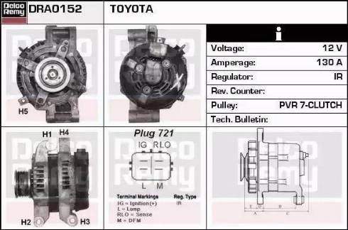 Remy DRA0152 - Генератор autocars.com.ua