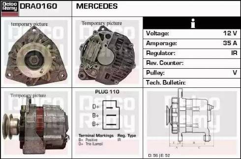 Remy DRA0160 - Генератор autocars.com.ua