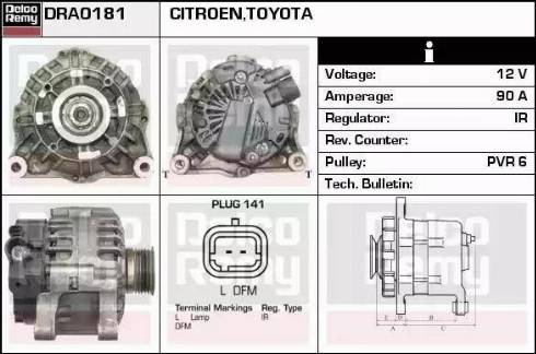 Remy DRA0181 - Генератор autocars.com.ua