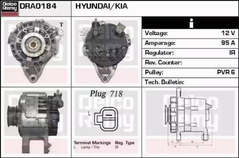 Remy DRA0184 - Генератор autocars.com.ua