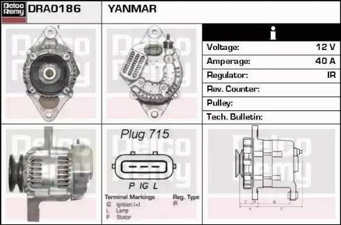 Remy DRA0186 - Генератор autocars.com.ua