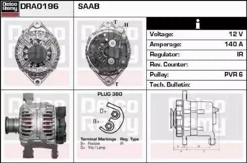 Remy DRA0196 - Генератор autocars.com.ua