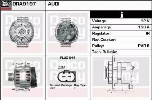 Remy DRA0197 - Генератор autocars.com.ua