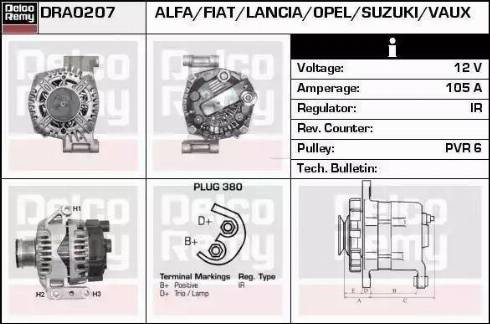 Remy DRA0207 - Генератор avtokuzovplus.com.ua